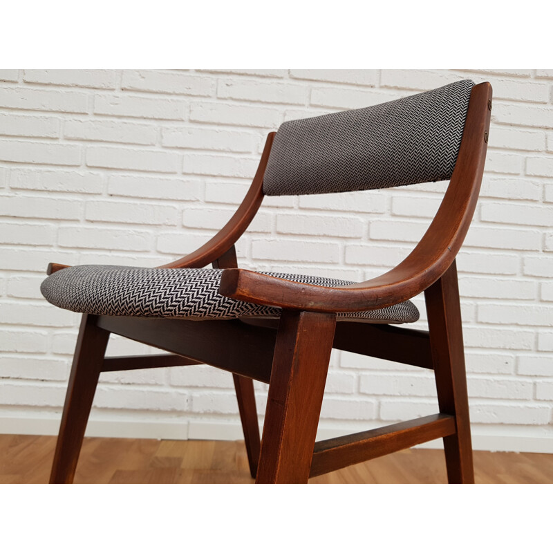 Vintage small armchair in beech wood