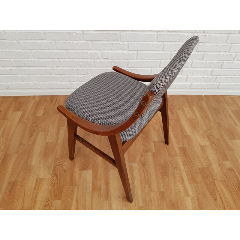 Vintage small armchair in beech wood