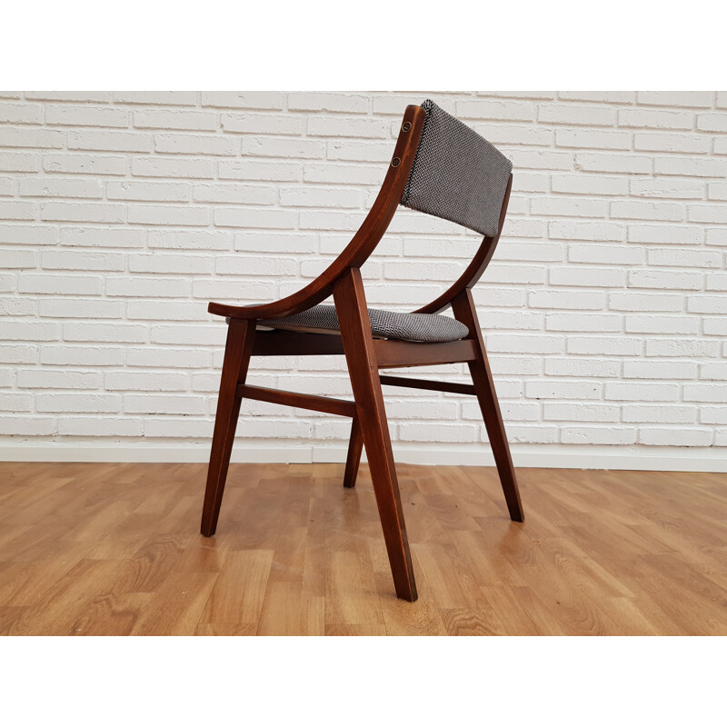 Vintage small armchair in beech wood