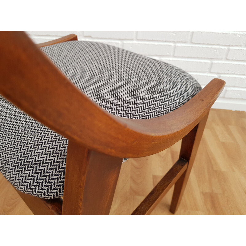 Vintage small armchair in beech wood