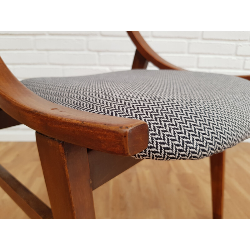 Vintage small armchair in beech wood