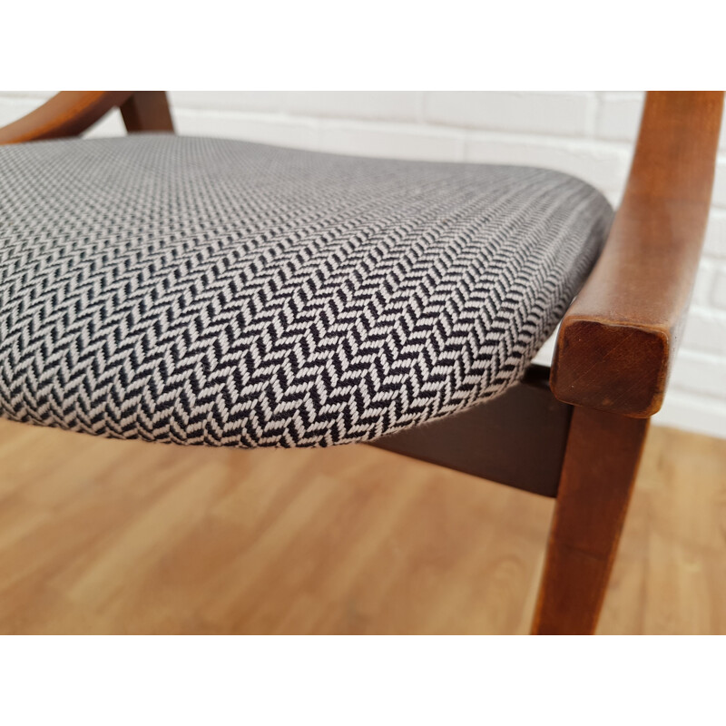 Vintage small armchair in beech wood