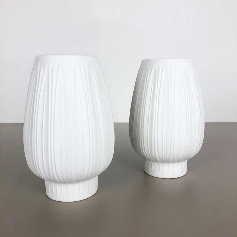 Set of 2 vintage Porcelain Op Art