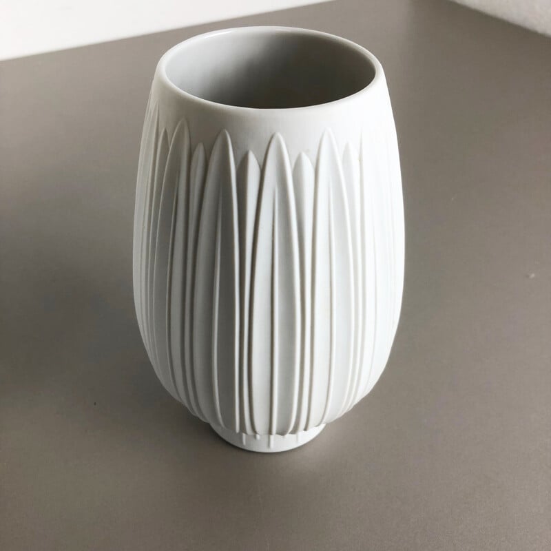 Suite de 2 vase vintage porcelaine op art
