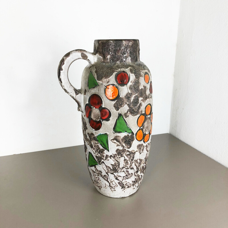Jarrón de cerámica vintage Fat Lava multicolor 420-54 de Scheurich