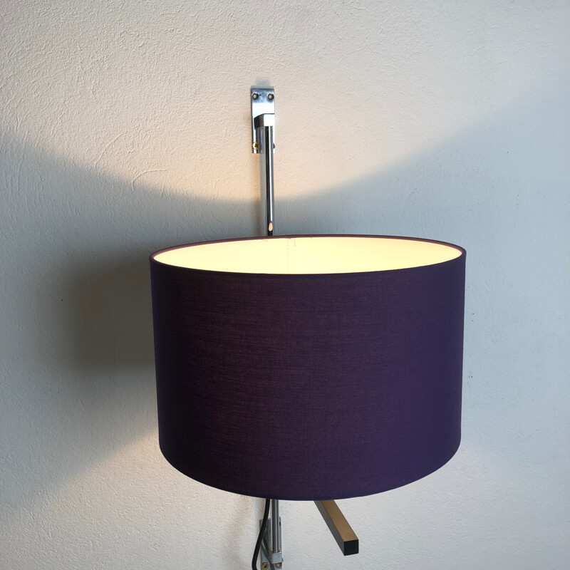 Vintage minimalistische verstelbare metalen wandlamp, Duitsland 1960