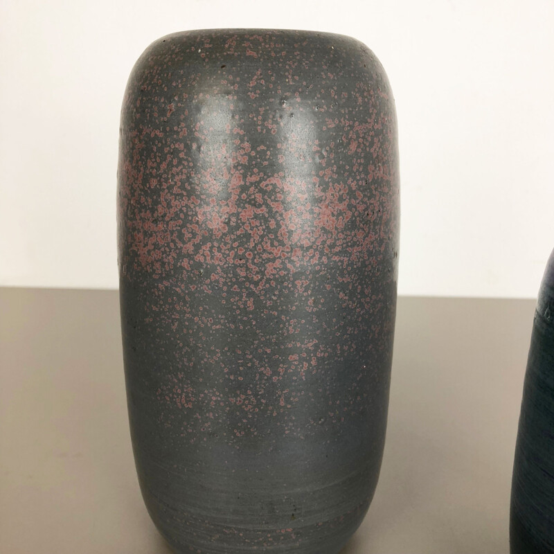 Coppia di vasi vintage in ceramica da studio di Piet Knepper per Mobach, Paesi Bassi 1970