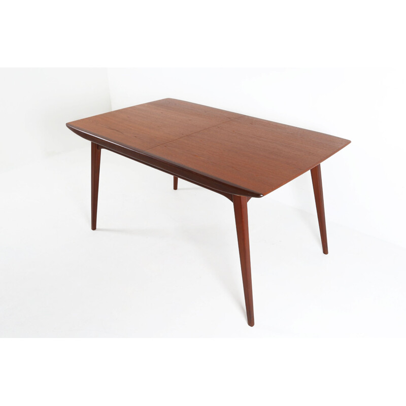 Vintage dining table in teak by Louis Van Teeffelen for Wébé 1960s