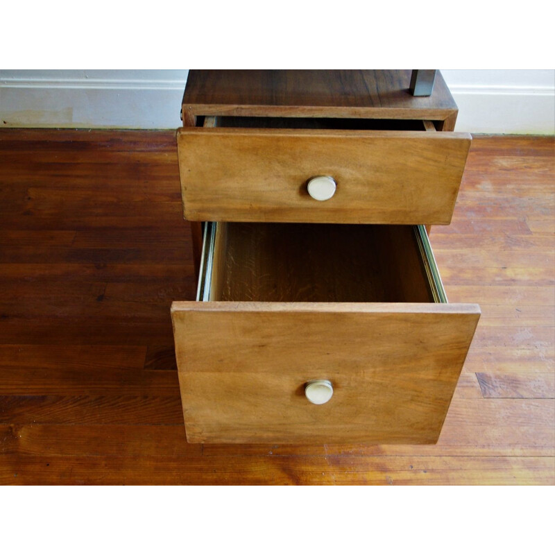 Vintage desk in walnut France 1970s