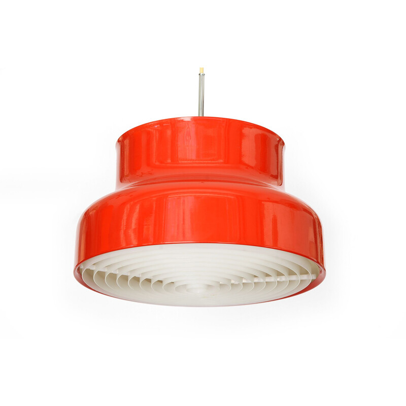 Vintage hanging lamp red Bumling by Anders Pehrson for Ateljé Lyktan Sweden 1960s