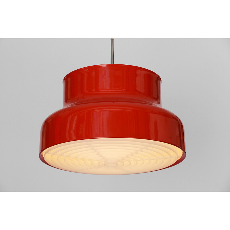 Vintage hanging lamp red Bumling by Anders Pehrson for Ateljé Lyktan Sweden 1960s