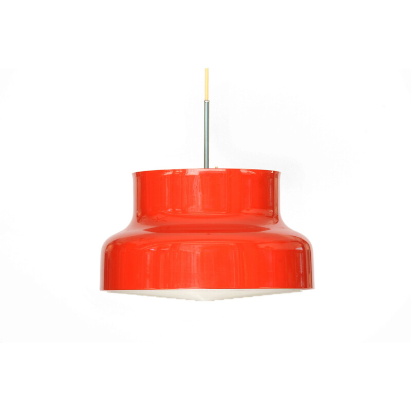 Vintage hanging lamp red Bumling by Anders Pehrson for Ateljé Lyktan Sweden 1960s