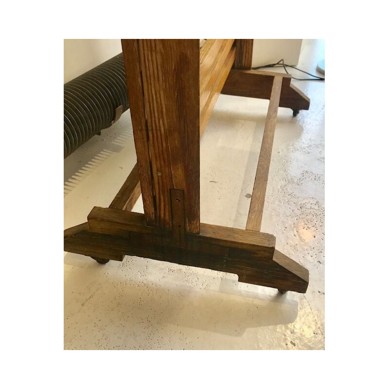 Vintage coat rack in oak Le Corbusier, Jeanneret, Perriand 1950s