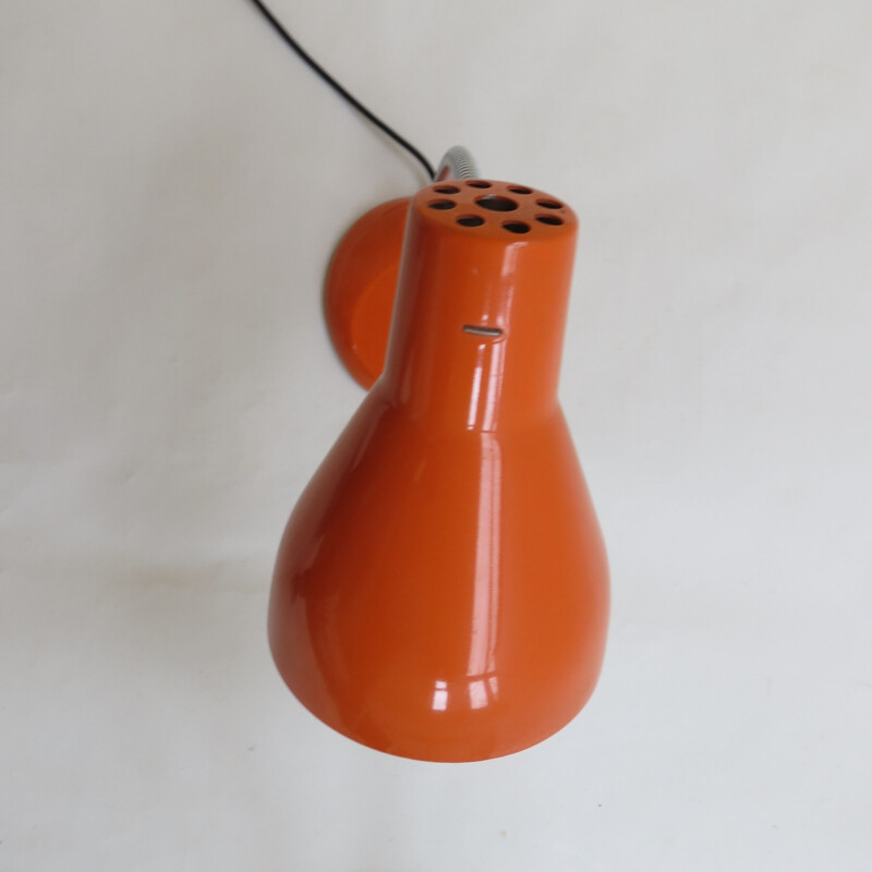 Lampe de bureau vintage orange par H Terry and Sond années 1960