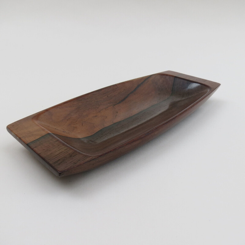 Vintage dish Rosewood for Wood Art by Jean Gillon Brazil 1960s