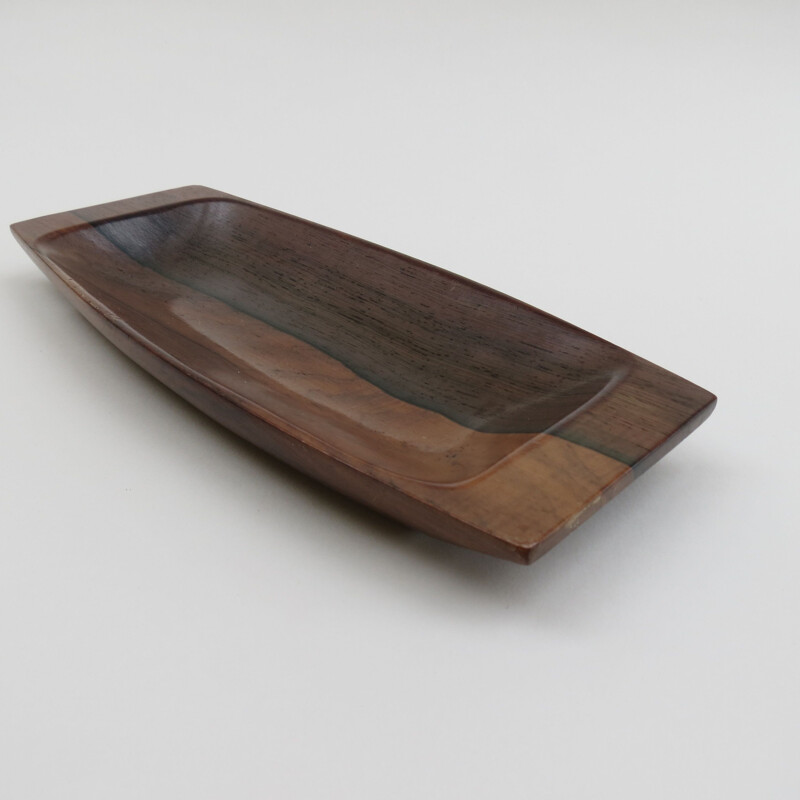 Vintage dish Rosewood for Wood Art by Jean Gillon Brazil 1960s