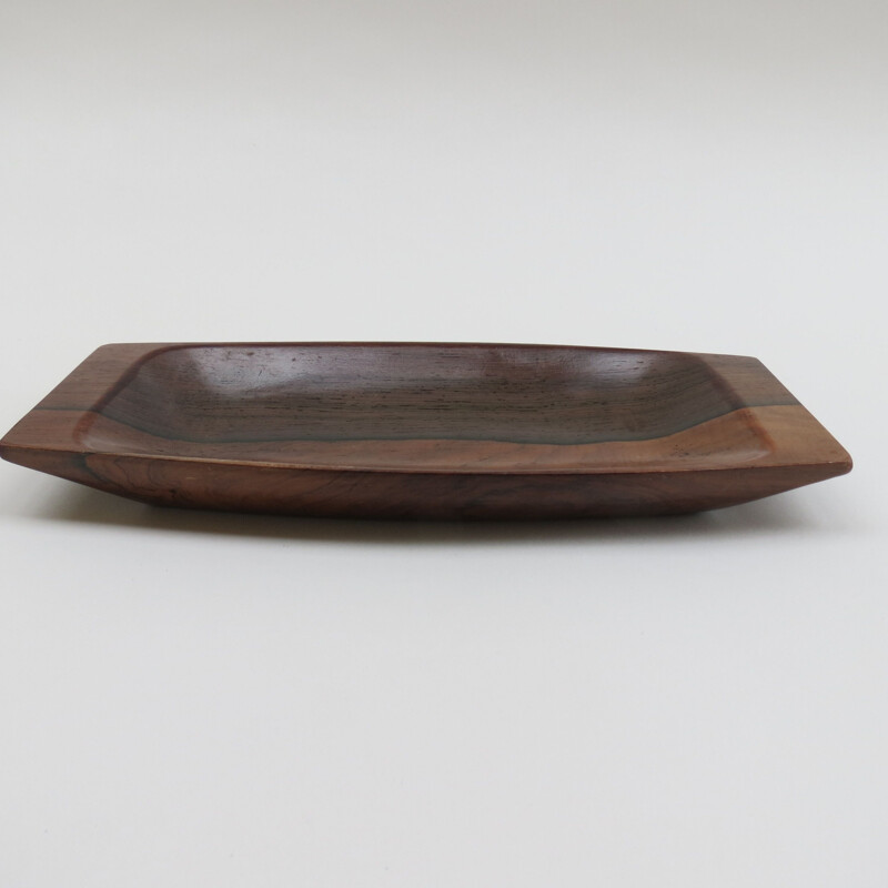 Vintage dish Rosewood for Wood Art by Jean Gillon Brazil 1960s