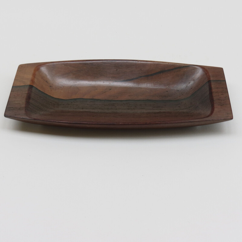 Vintage dish Rosewood for Wood Art by Jean Gillon Brazil 1960s