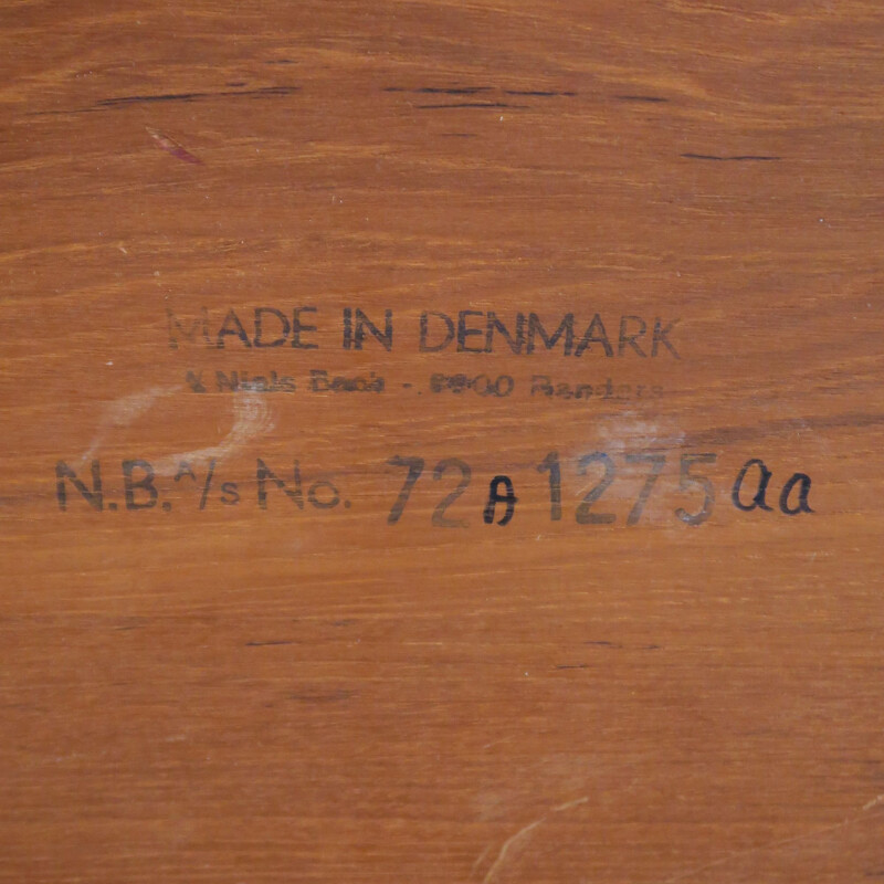 Table basse vintage Niels Bach pour Randers Danemark 1970s