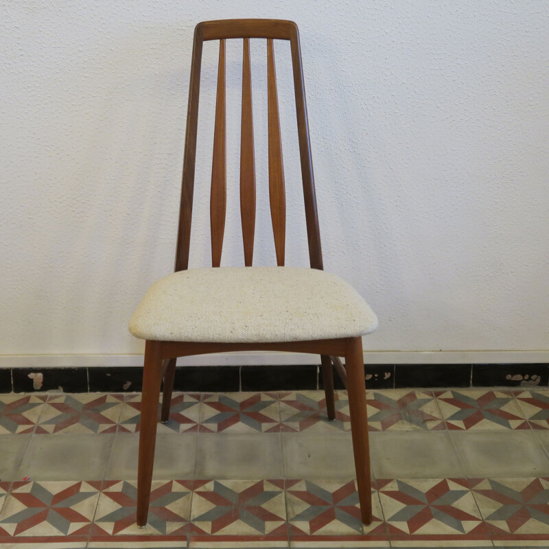 Set of 9 vintage chairs Eva by Niels Koefoed for Koefoeds Möbelfabrik, Hornslet, Denmark