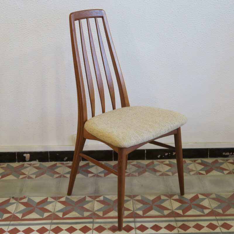 Set of 9 vintage chairs Eva by Niels Koefoed for Koefoeds Möbelfabrik, Hornslet, Denmark