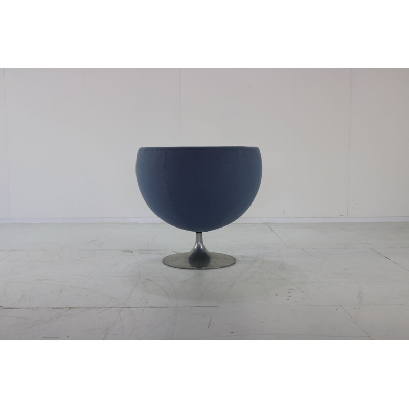 Vintage armchair Crocus Ball on Tulip base by Pierre Guariche for Meurop Belgium 1967