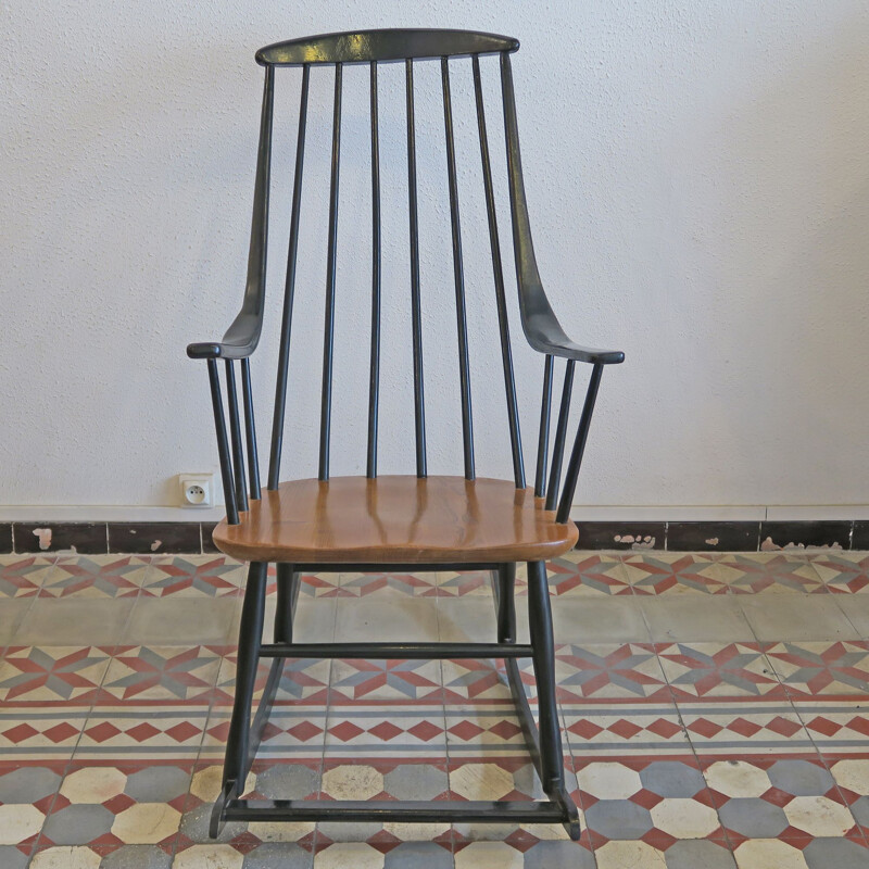 Vintage rocking chair Grandessa by Lena Larsson for Nesto Sweden 1960s