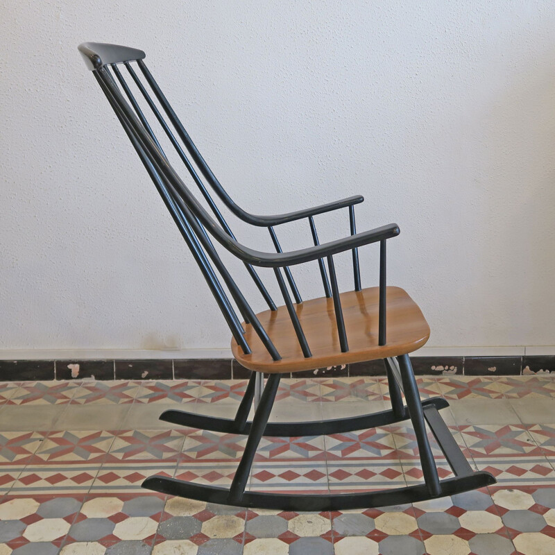 Vintage rocking chair Grandessa by Lena Larsson for Nesto Sweden 1960s