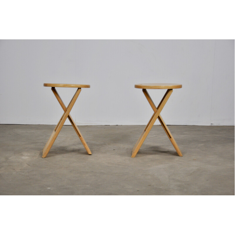 Pair of vintage stools by Roger Tallon for Sentou, 1970