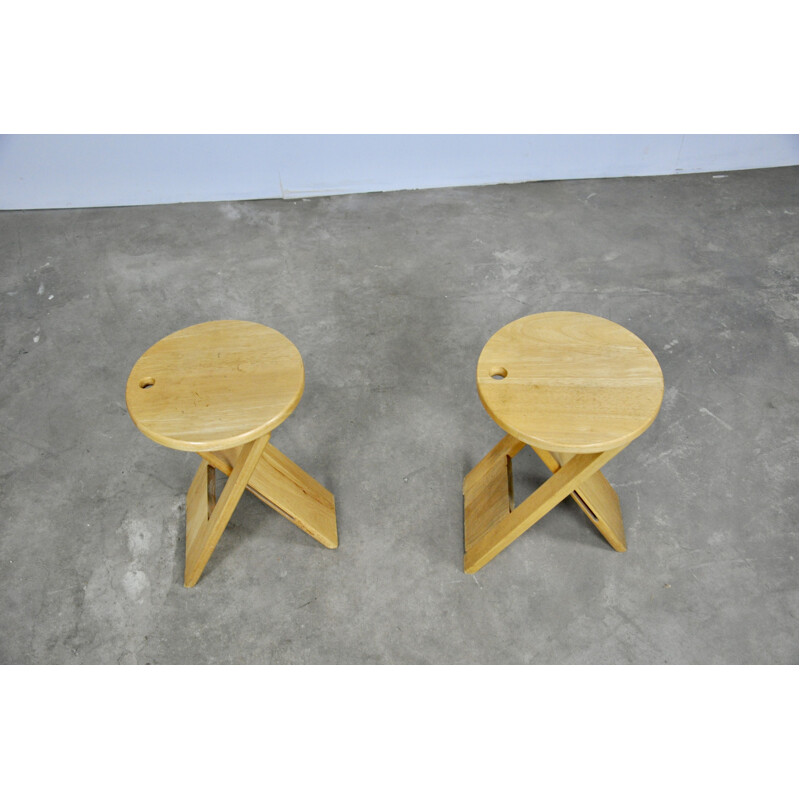 Pair of vintage stools by Roger Tallon for Sentou, 1970