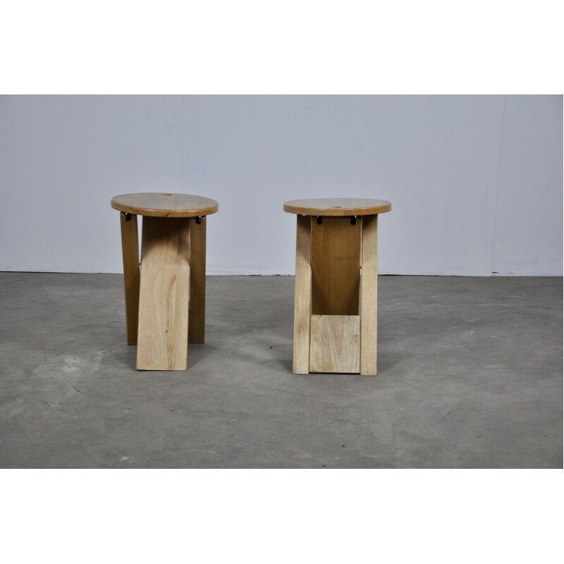 Pair of vintage stools by Roger Tallon for Sentou, 1970