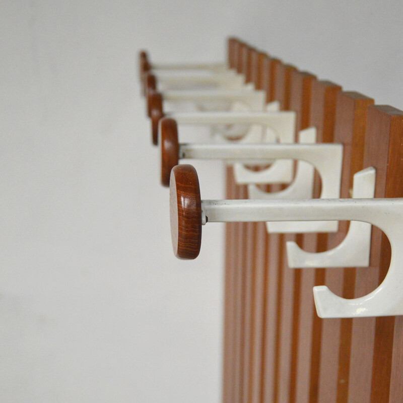 Large vintage wall coat rack from the 60s