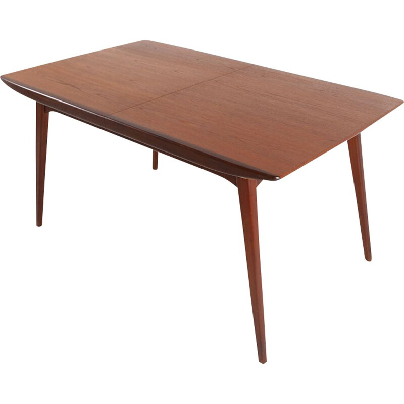 Vintage dining table in teak by Louis Van Teeffelen for Wébé 1960s