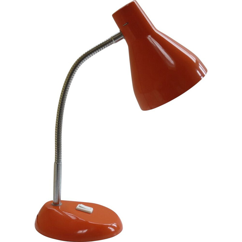 Vintage desk lamp orange by H Terry and Son 1960s