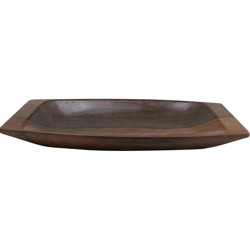 Vintage dish Rosewood for Wood Art by Jean Gillon Brazil 1960s