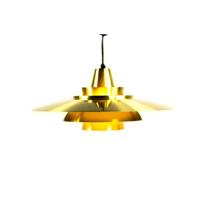 Vintage Danish pendant light in brass from the 60s