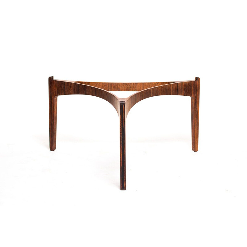 Vintage rosewood frame coffee table by Sven Ellekaer 