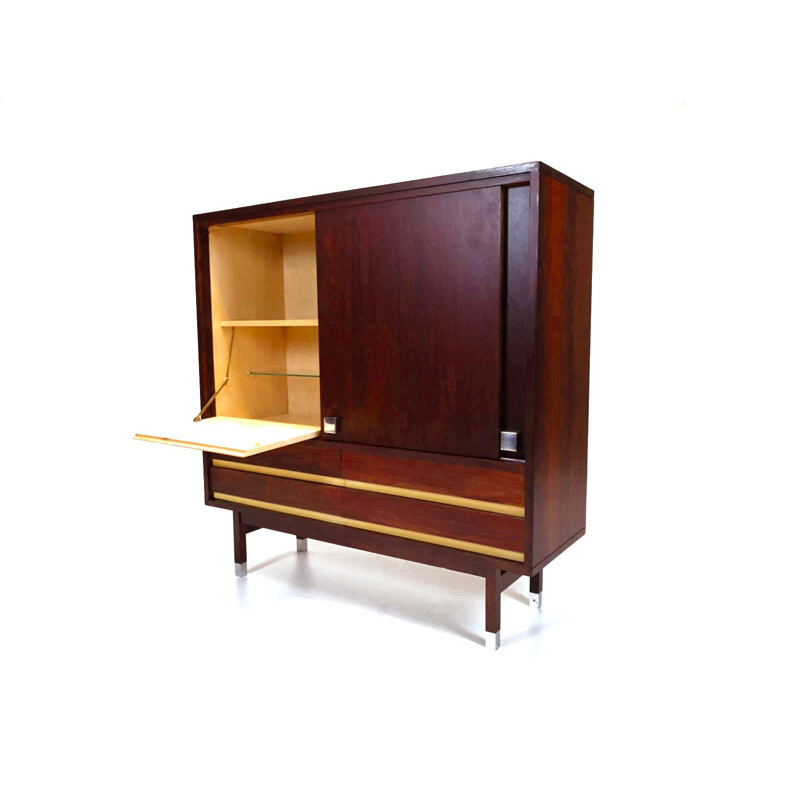 Vintage rosewood cabinet by Alfred Hendrickx 1960