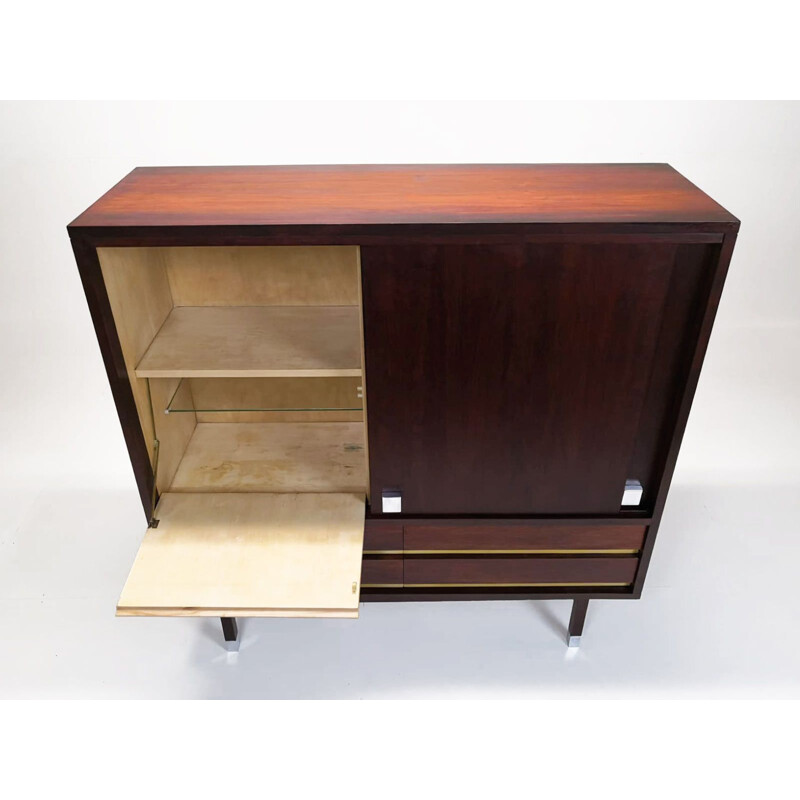 Vintage rosewood cabinet by Alfred Hendrickx 1960