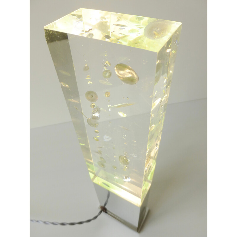 Vintage plexiglass lamp - 1970s