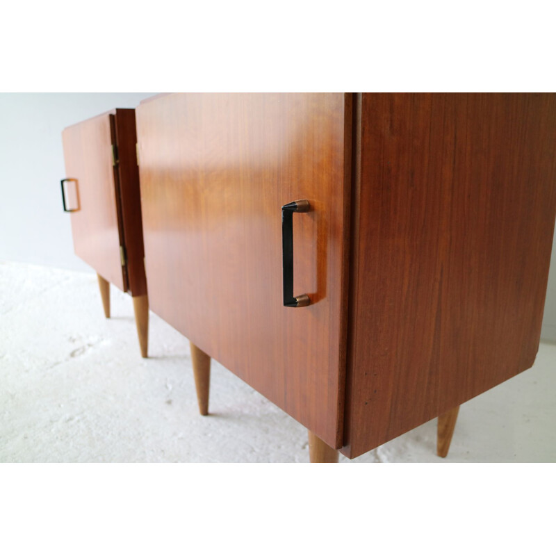 Pair of vintage night stand in teak 1960