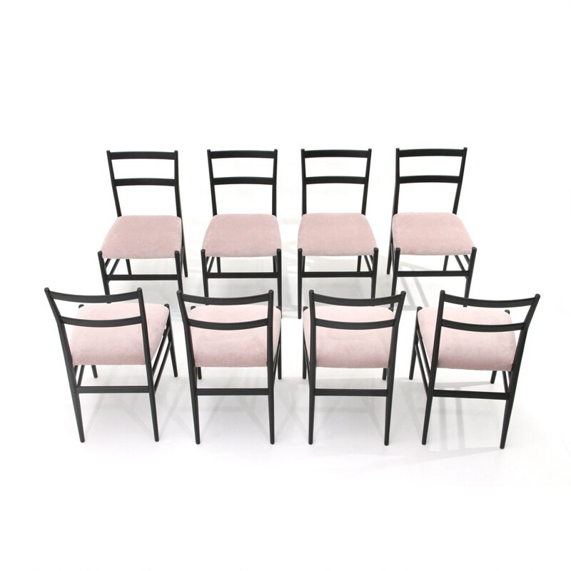 Set of 8 Leggera chairs by Gio Ponti for Cassina
