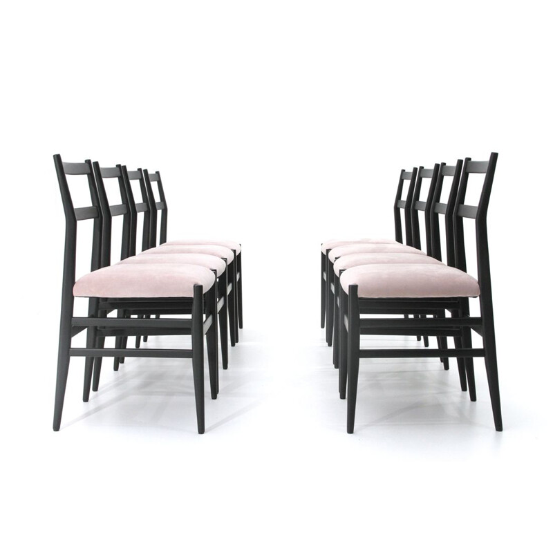 Set of 8 Leggera chairs by Gio Ponti for Cassina