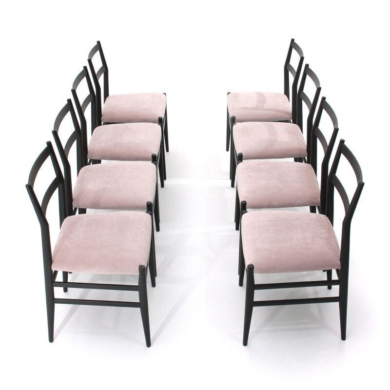 Set of 8 Leggera chairs by Gio Ponti for Cassina