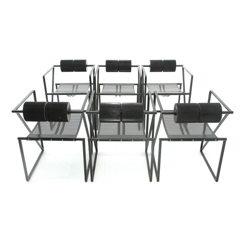 Set of 6 Seconda chairs by Mario Botta for Alias