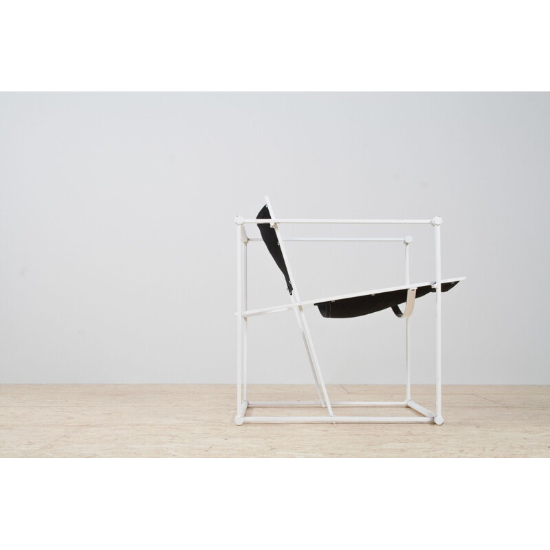 FM61 armchair in metal by Radboud van Beekum for Pastoe