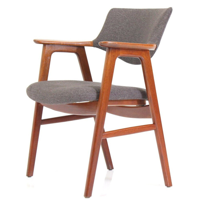 Teak and fabric Hong Stolefabrik armchair, Erik KIRKEGAARD - 1952