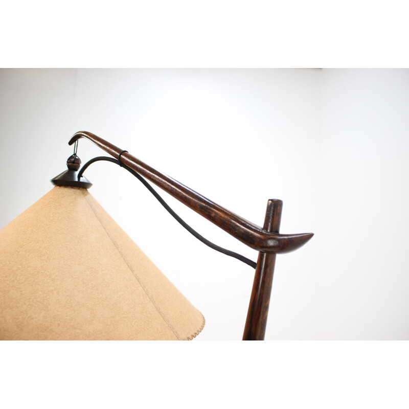 Lampadaire vintage en bois par Vaclav Rada