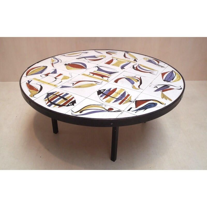 Vintage coffee table, Roger CAPRON - 1950s