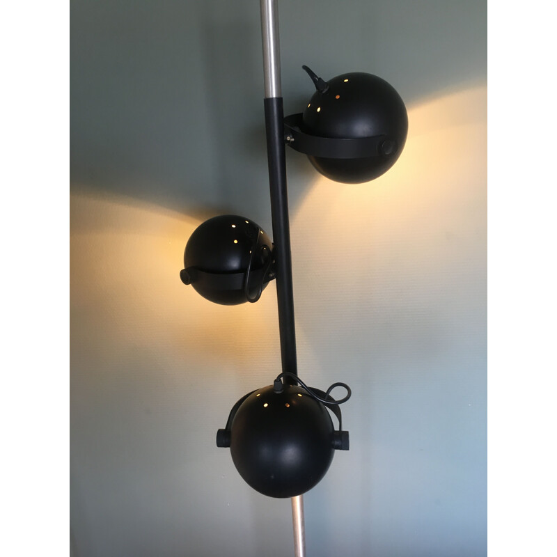 Vintage Industrial black and steel floor lamp